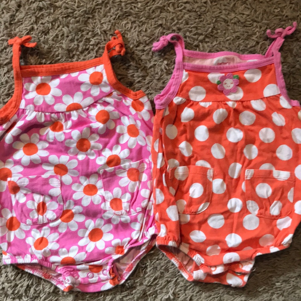 Two girls 12 month summer one piece.
